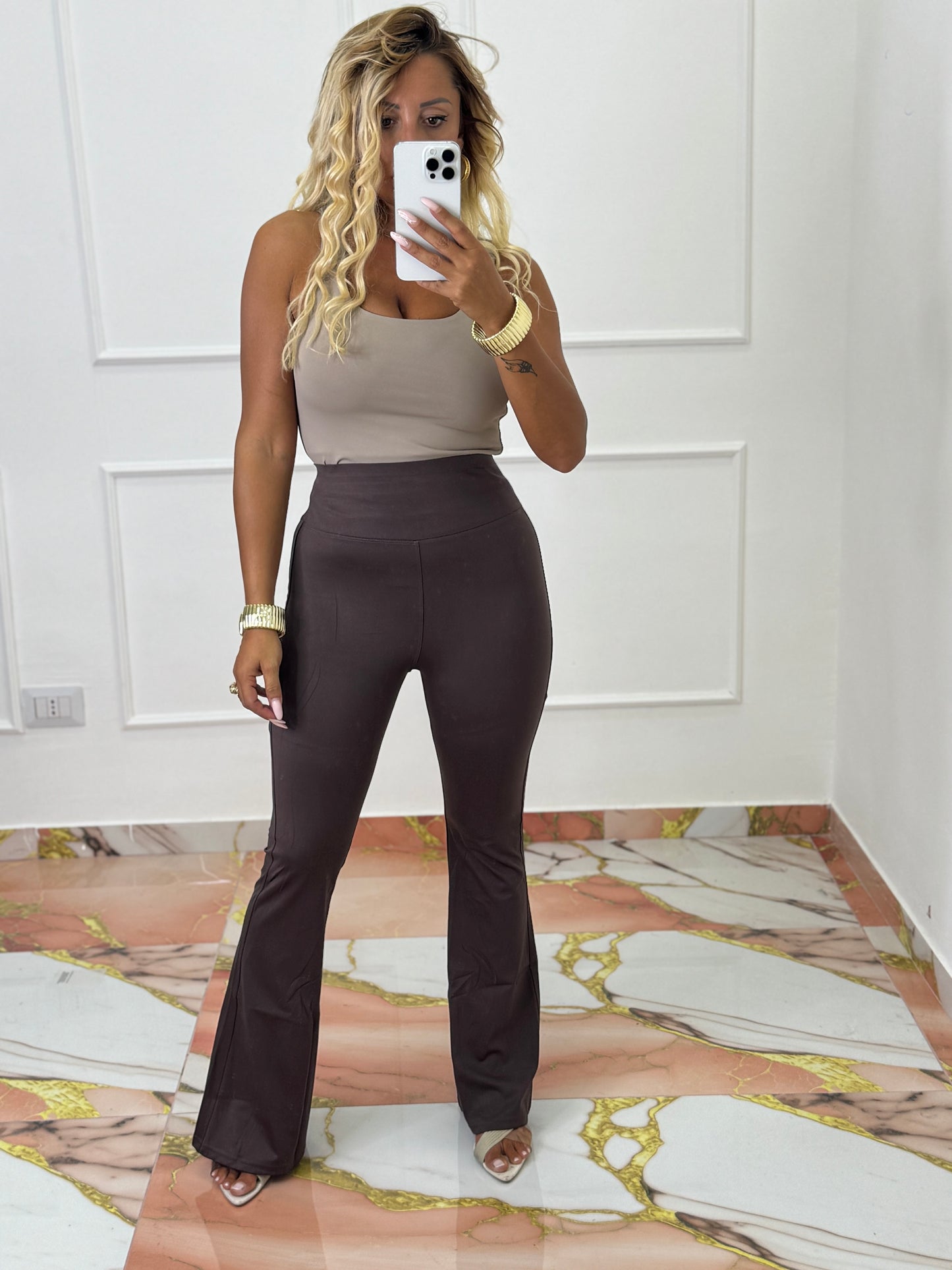 Leggings Zampa Marrone