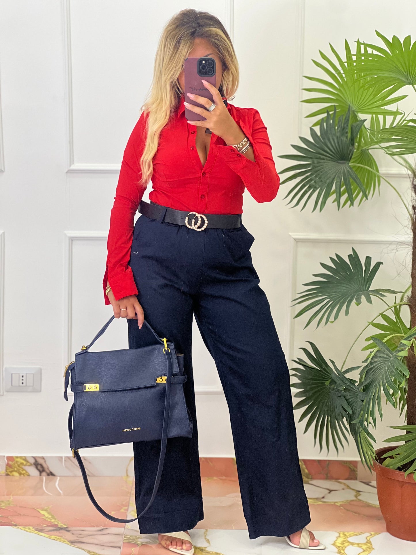 Camicia body rossa