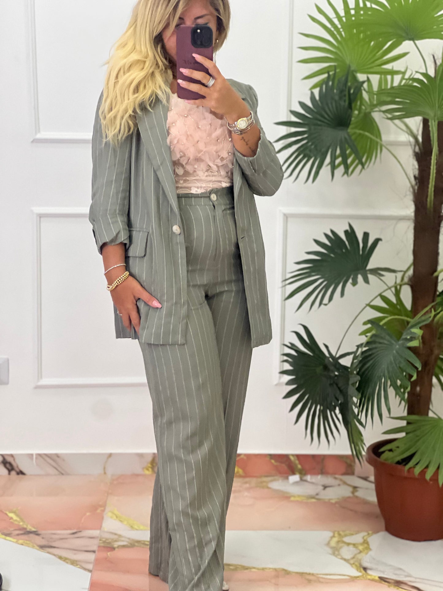 Tailleur terry verde militare