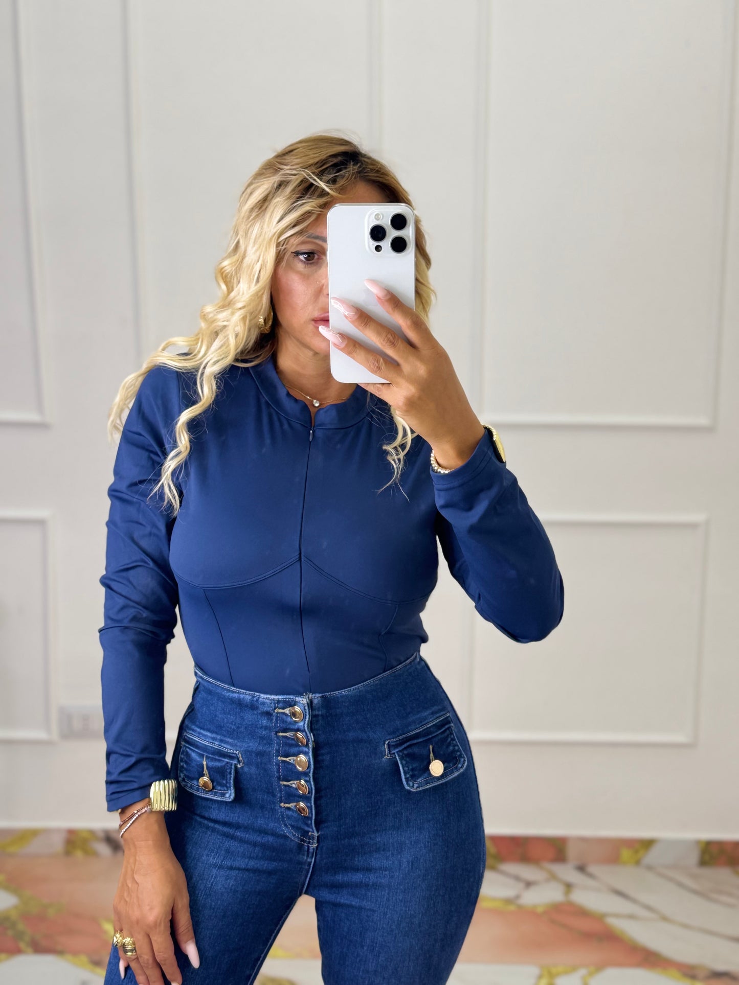 Body Margherita blu