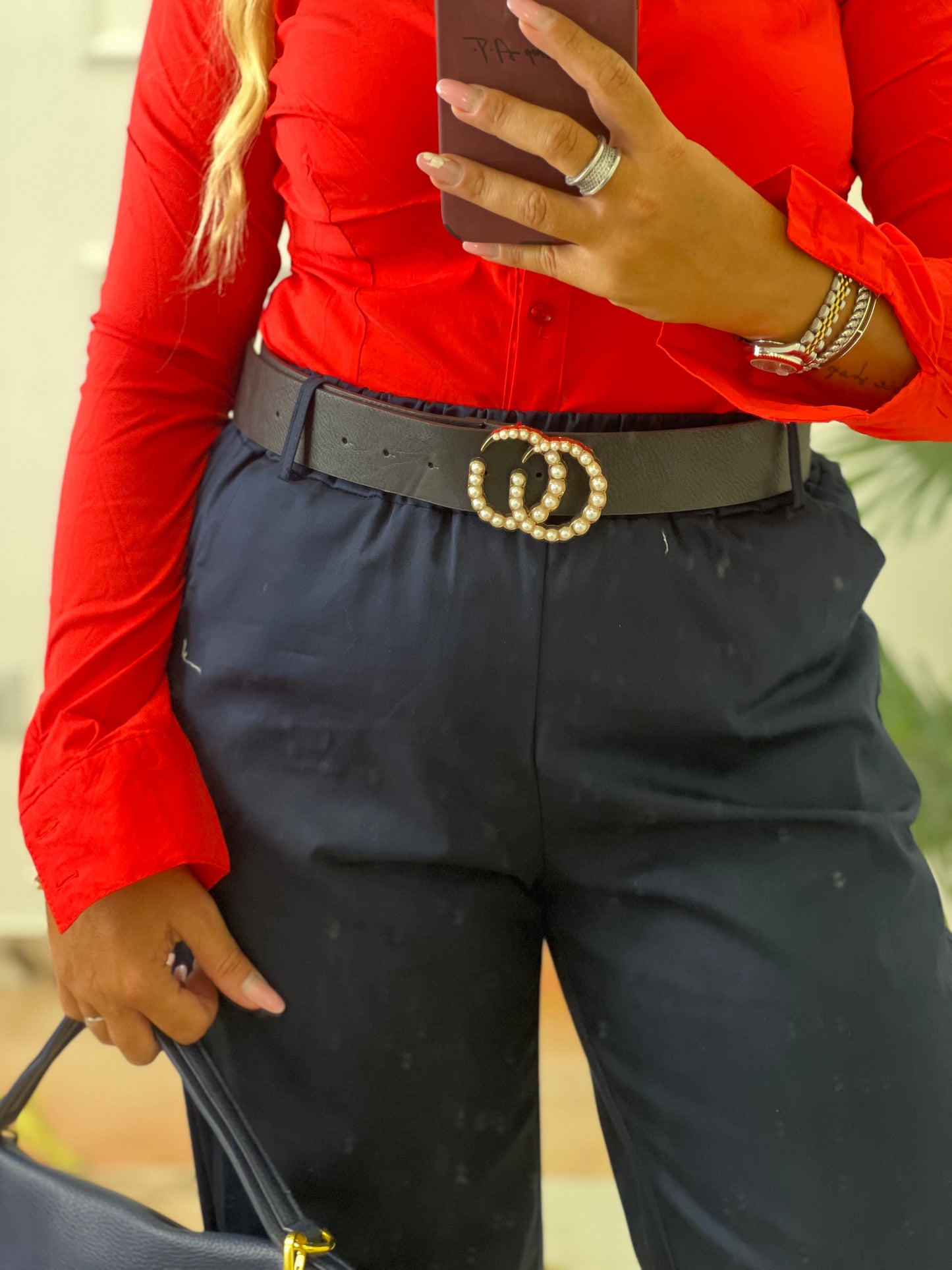 Camicia body rossa
