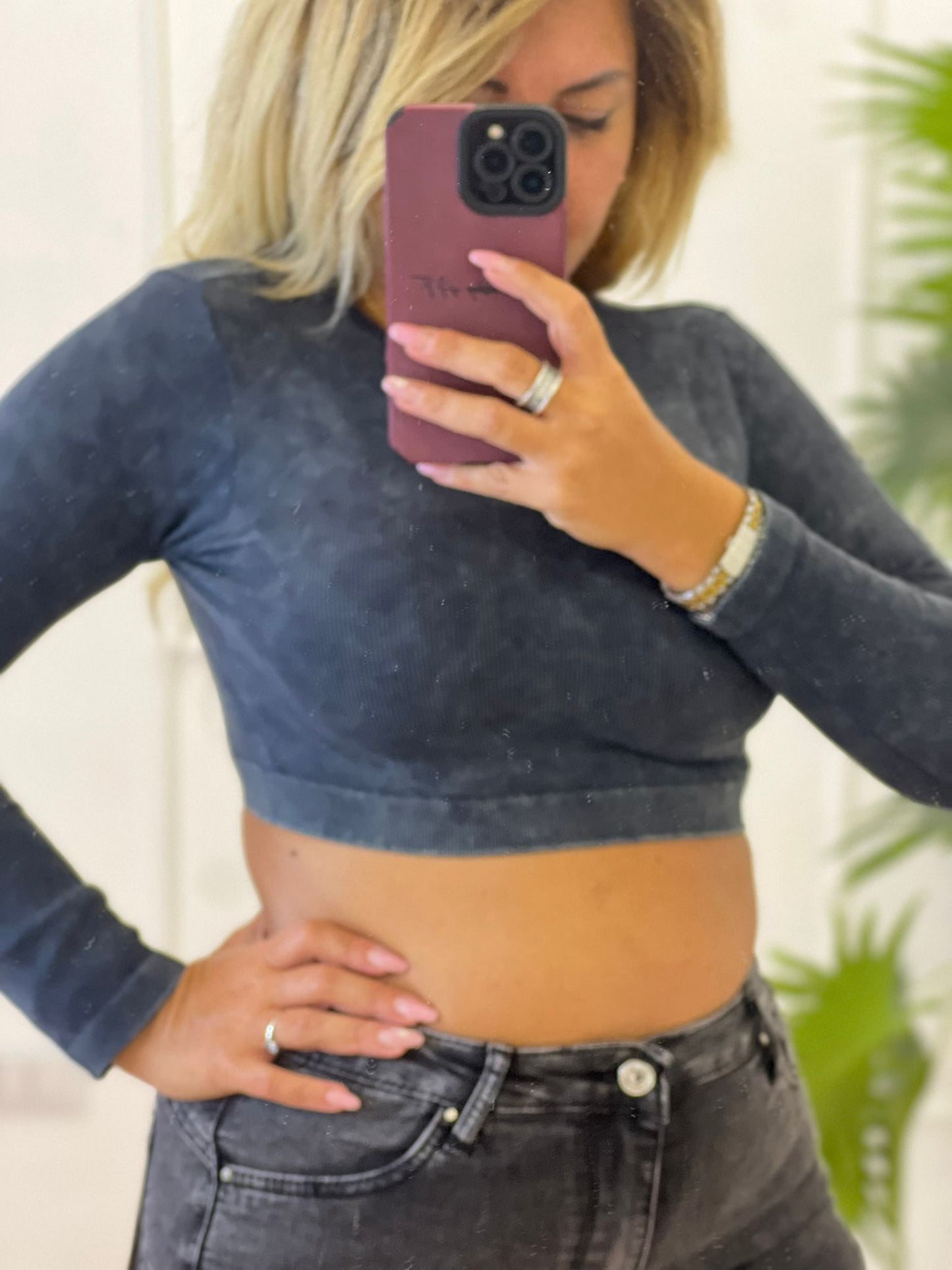Maglia Crop Nera