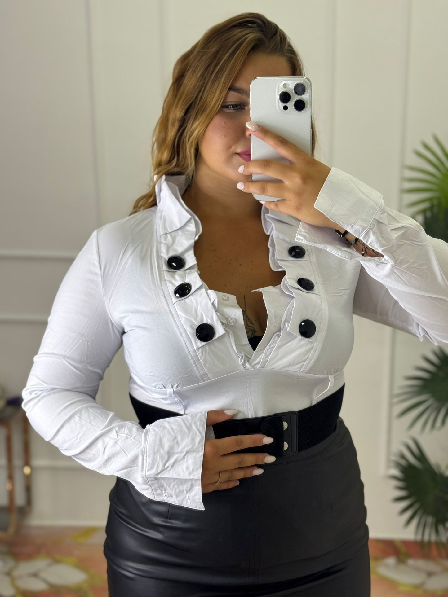 Camicia maya bianca