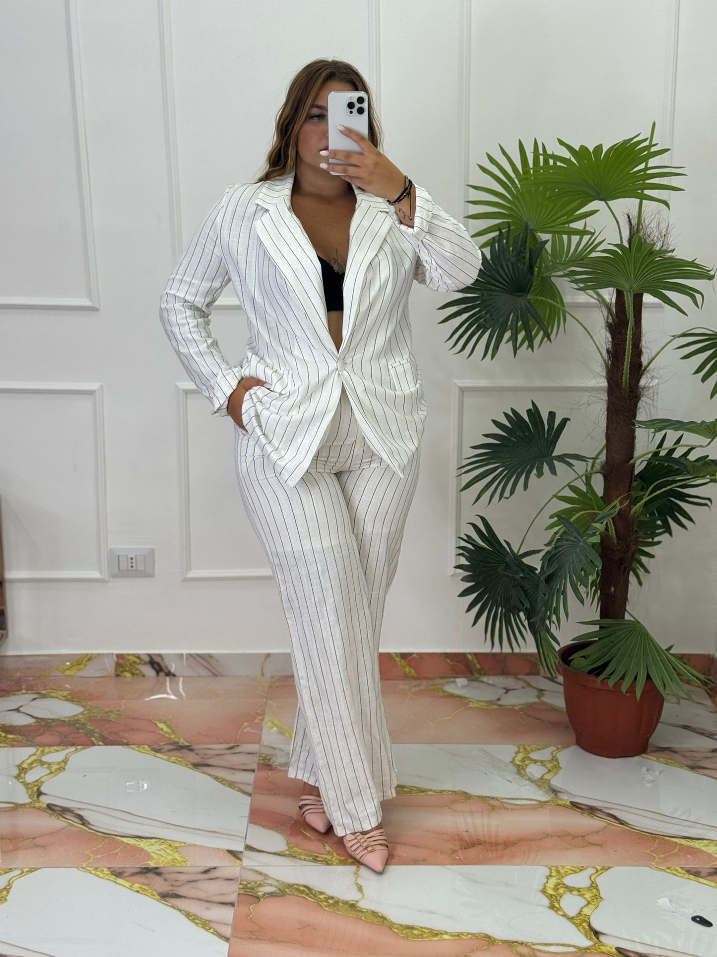 Tailleur terry bianco