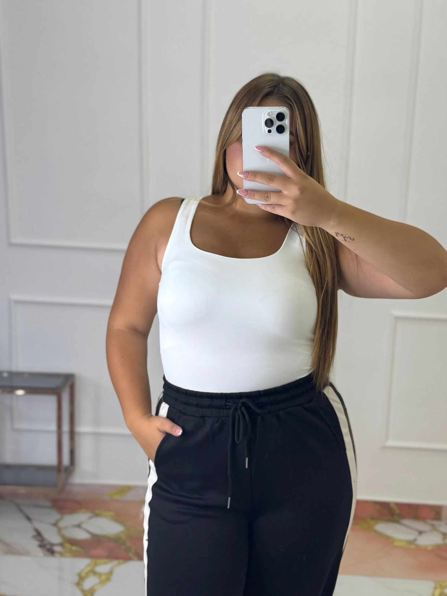 Canotta lycra bianca