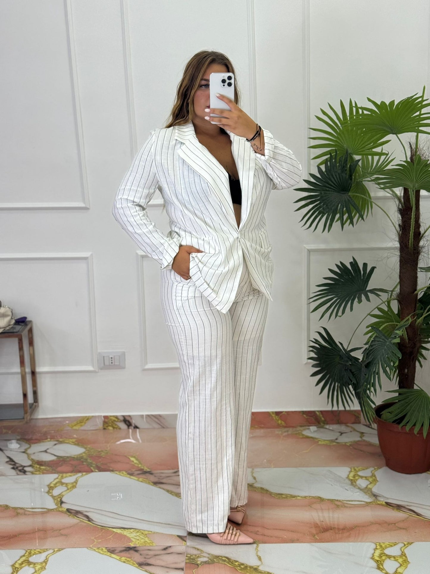 Tailleur terry bianco