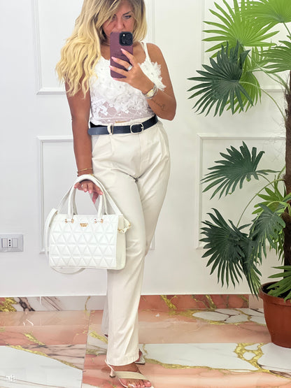 Pantalone luis crema