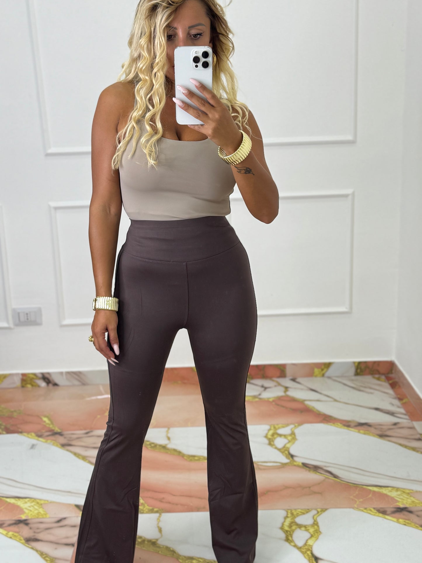 Leggings Zampa Marrone
