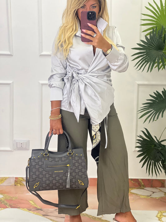 Camicia kimono perla