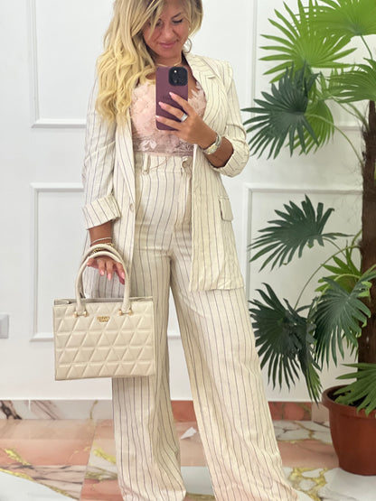 Tailleur terry beige