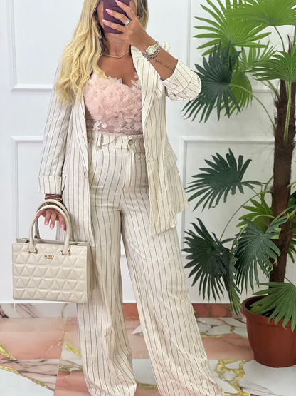 Tailleur terry beige