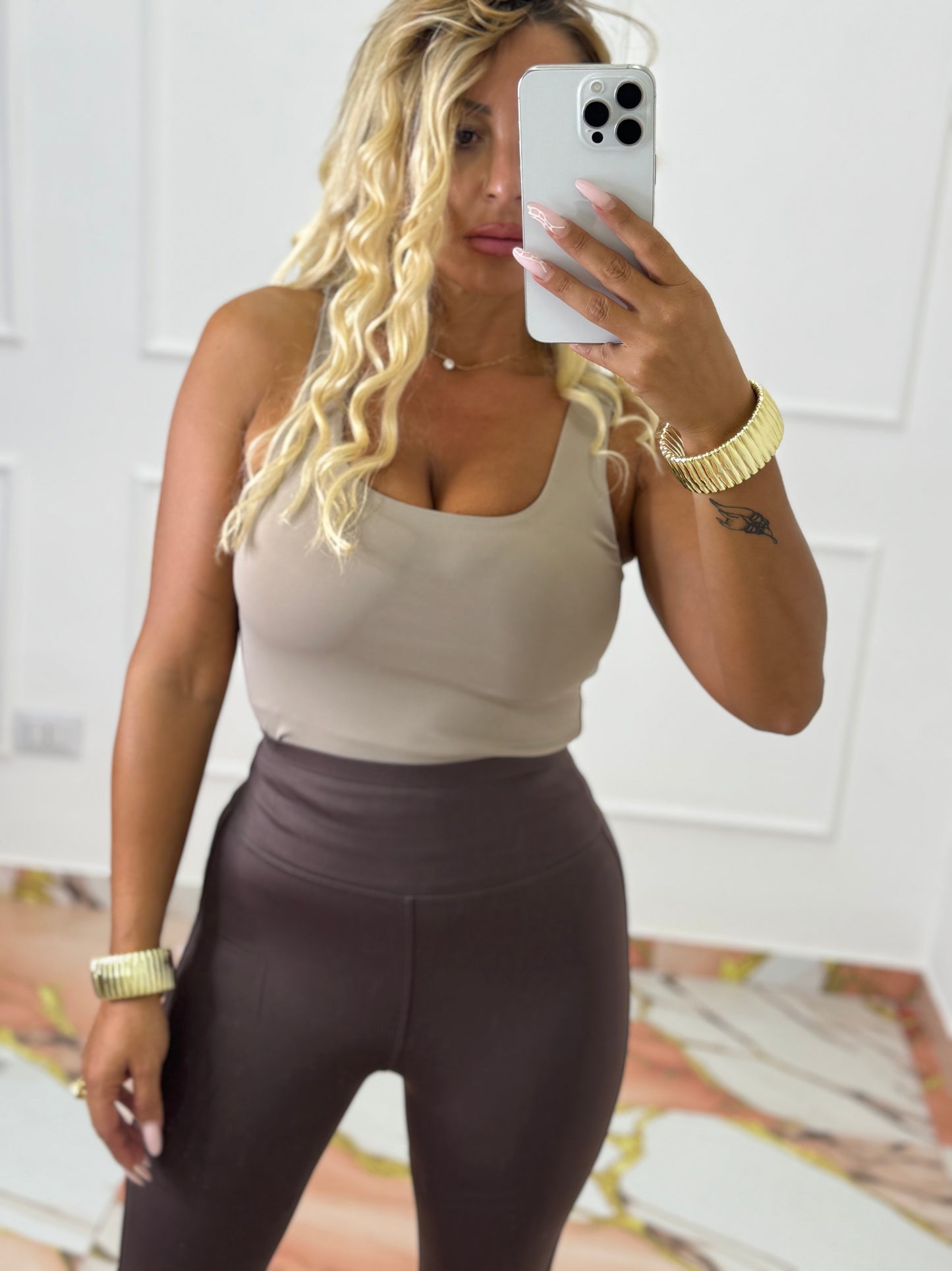 Canotta Lycra Marrone