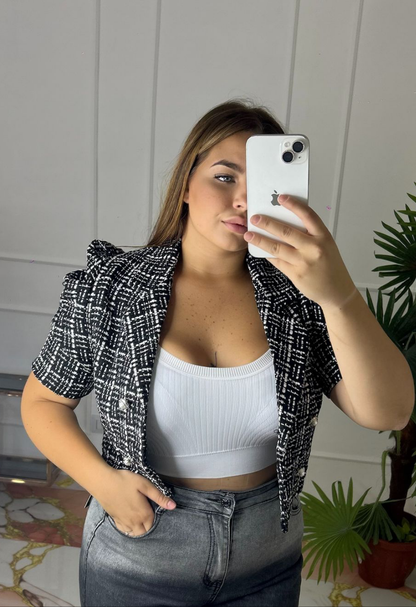 Giacca Mod Chanel nera