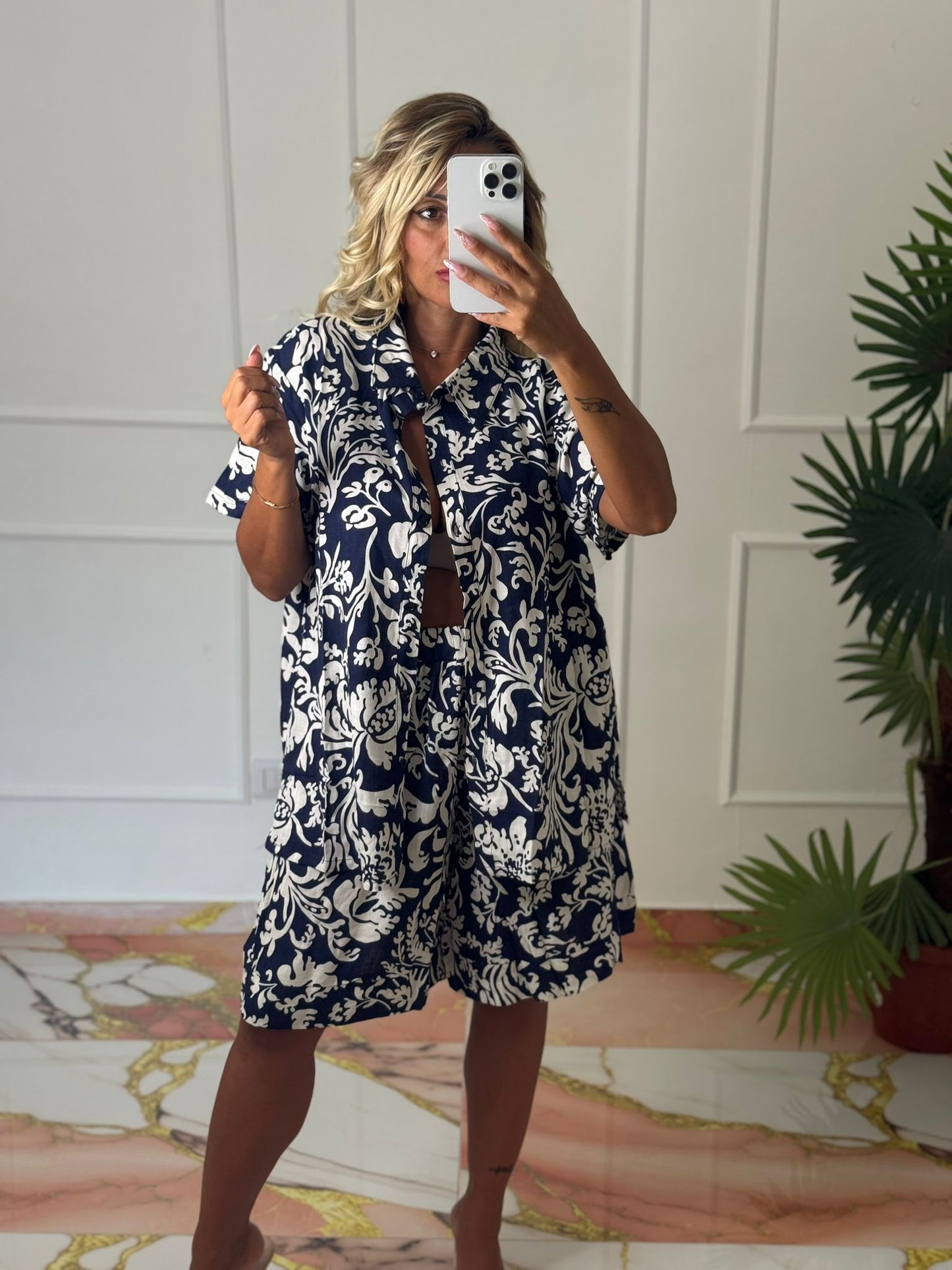 Coordinato Hawaii Blu