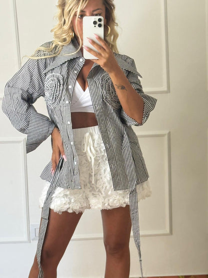 Camicia Quadri Nera
