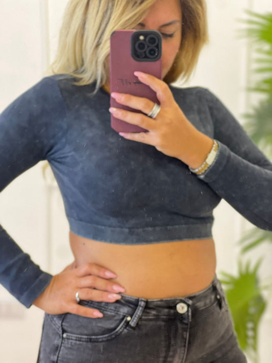 Maglia Crop Nera