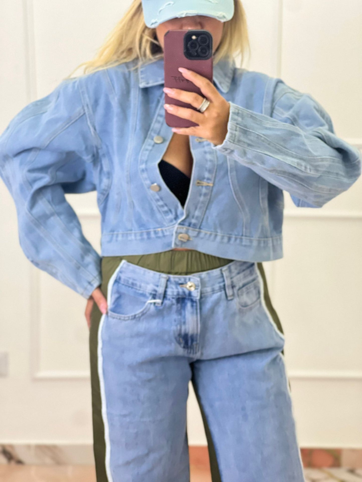 Giacca jeans over chiara