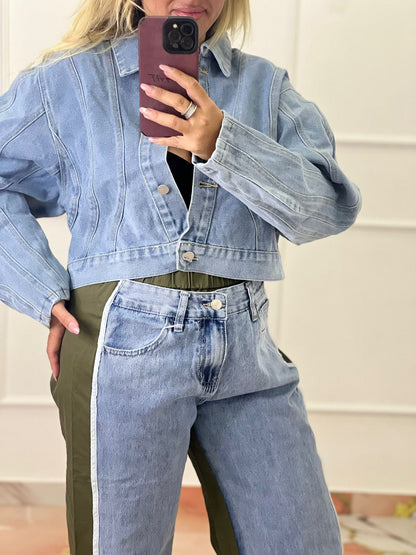 Giacca jeans over chiara
