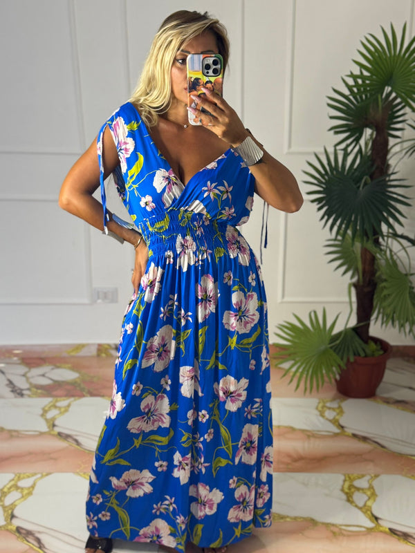 Abito Fiore Blu
