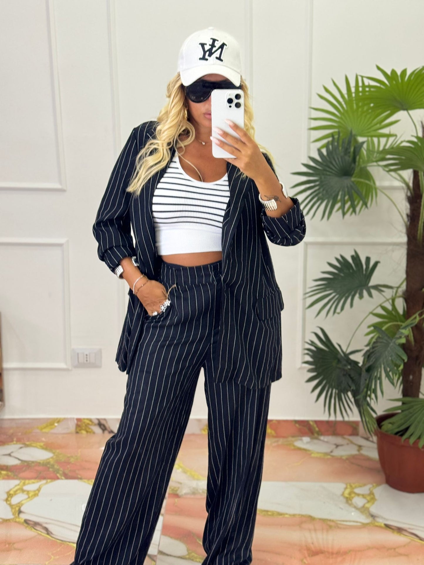 Tailleur terry nero