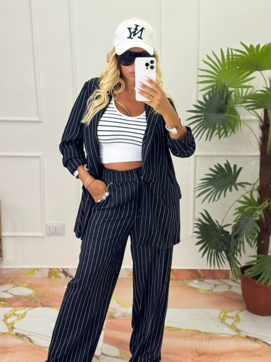 Tailleur terry nero