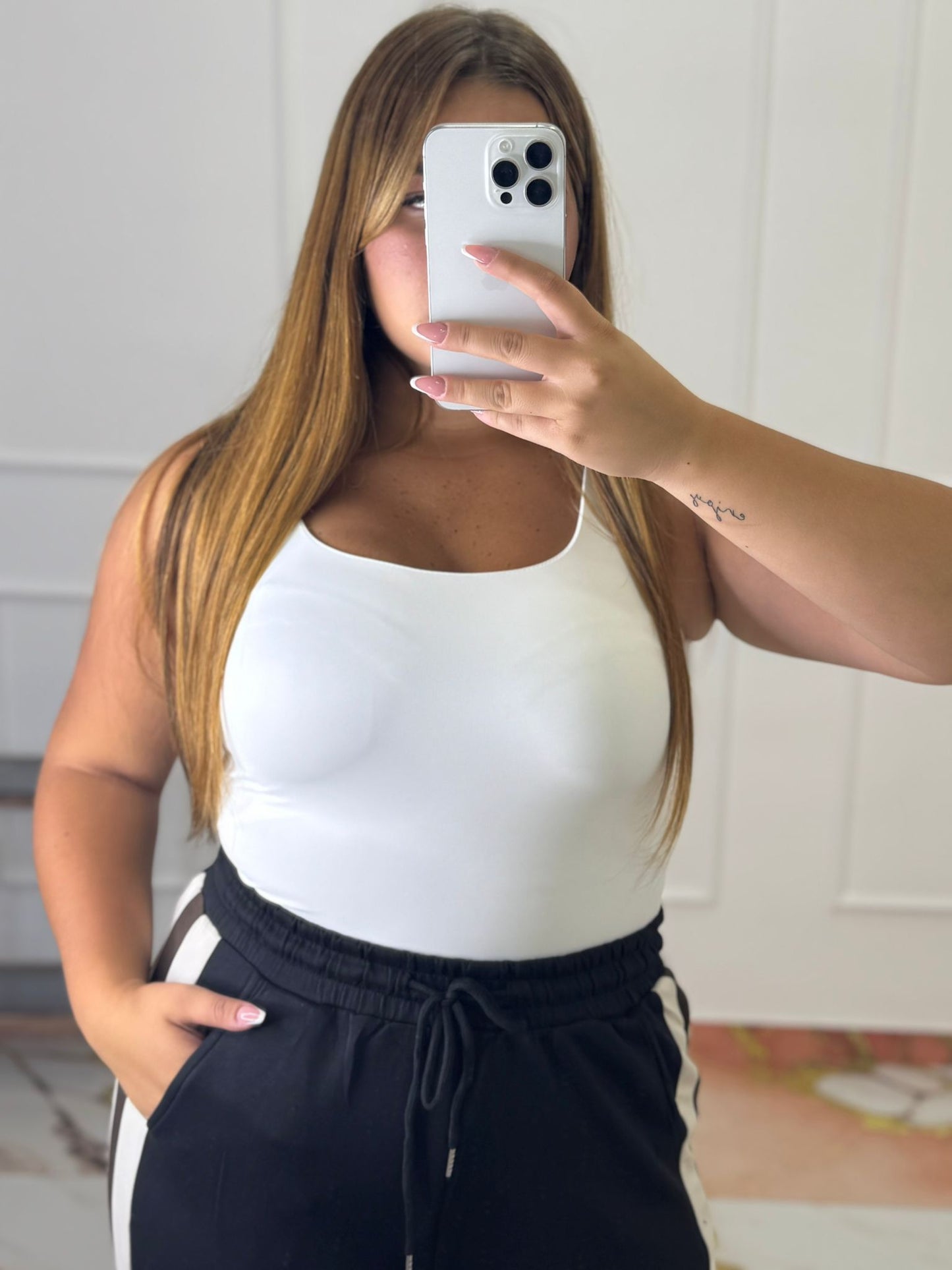 Canotta lycra bianca
