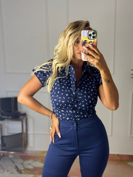 Camicia cherry blu
