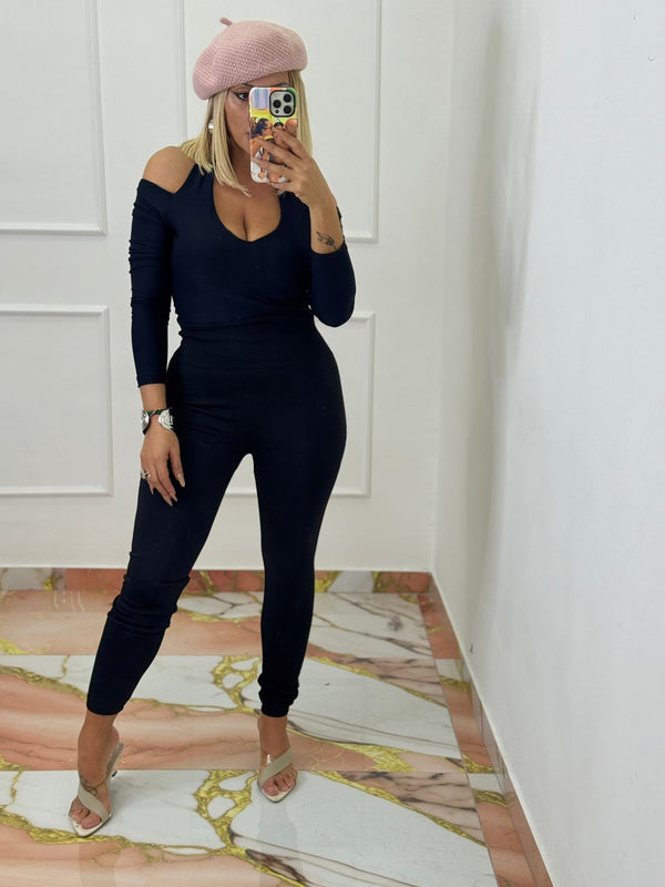 Leggins nero felpato