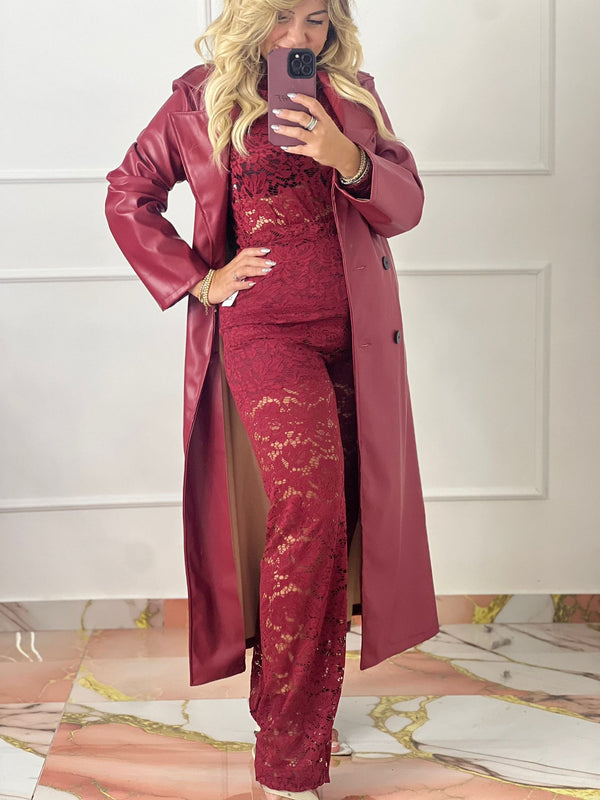 Coordinato Pizzo Bordeaux