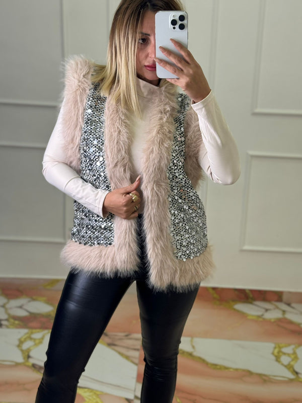 Gilet pailettes