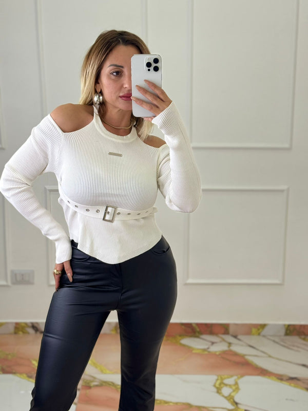 Maglia in lana rasata