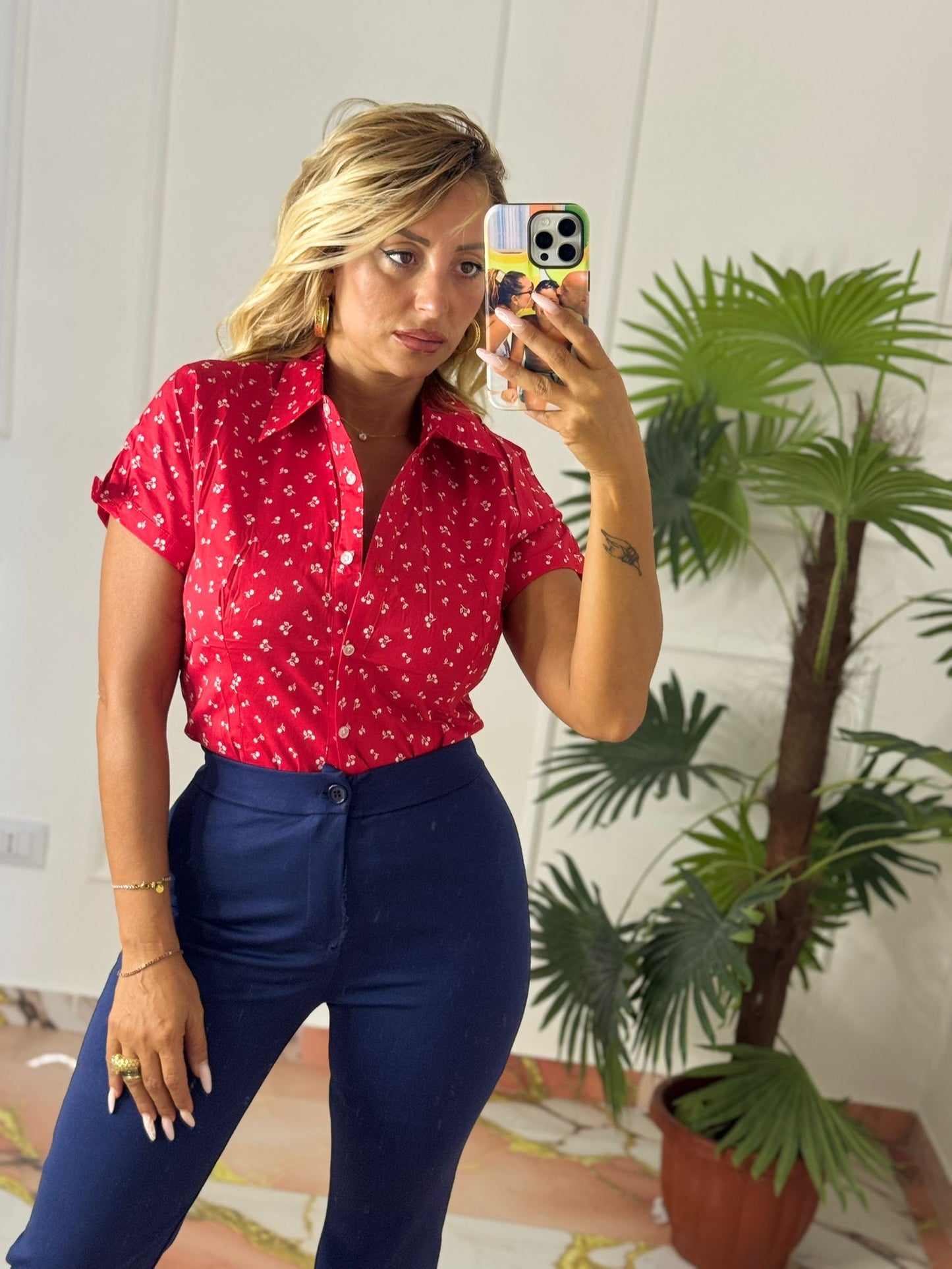Camicia cherry rossa